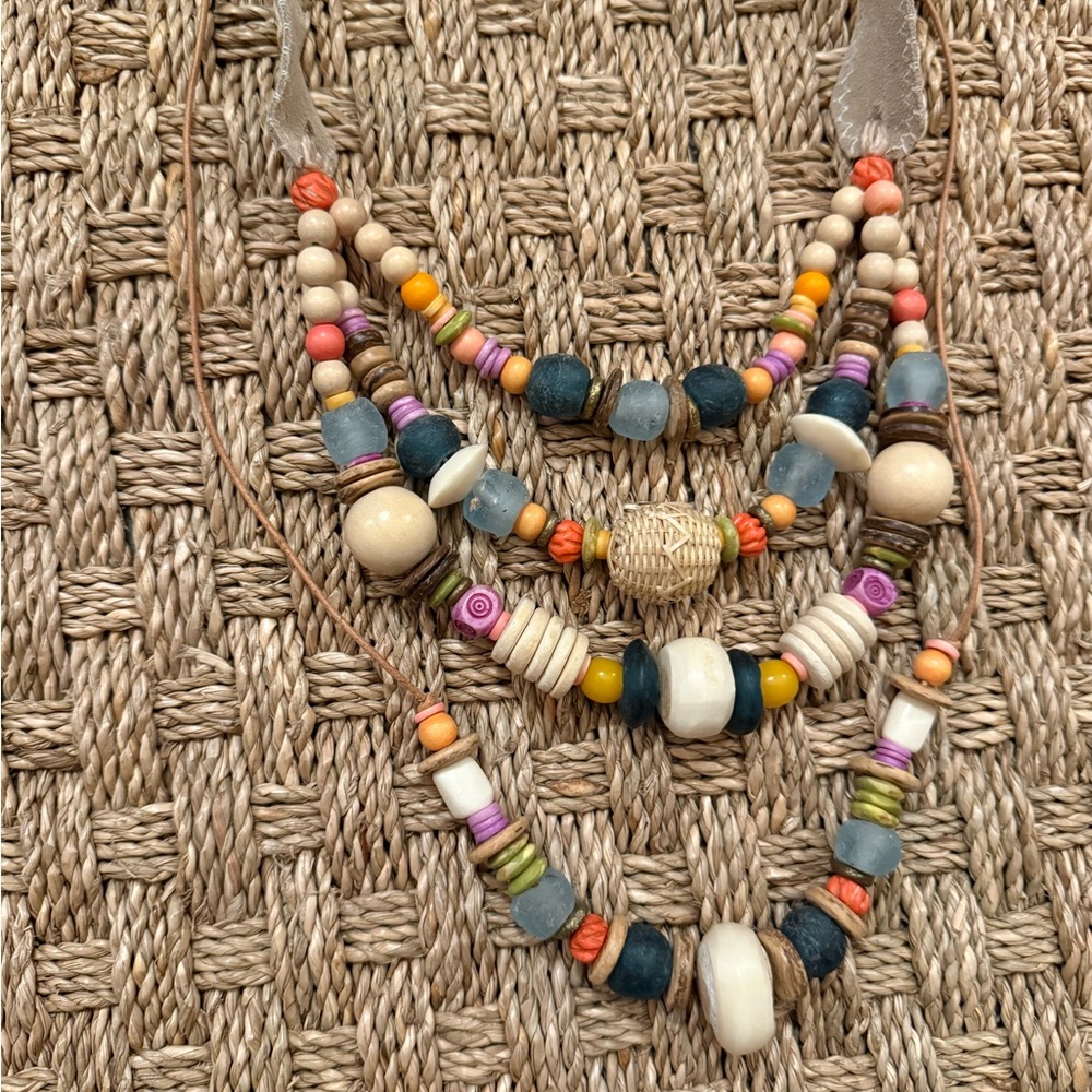 Twine & Twig Layered Classic Necklace and Cord Classic Necklace combo
